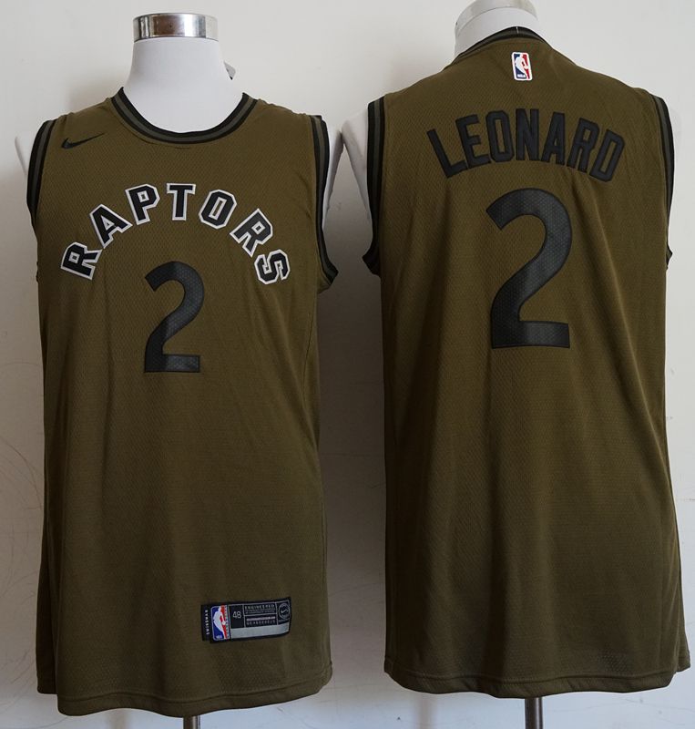 Men Toronto Raptors #2 Leonard Military green Game Nike NBA Jerseys->toronto raptors->NBA Jersey